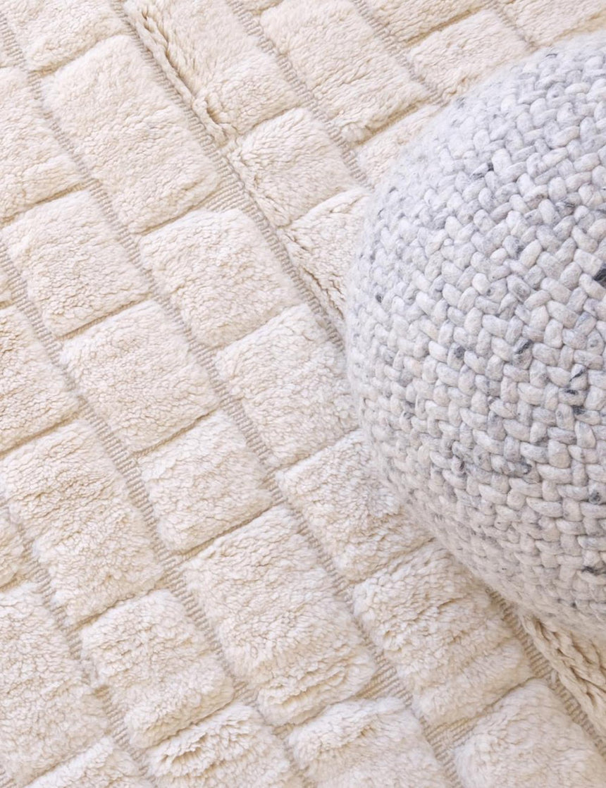 Tapis berbère d'exception tissage en relief en laine 211 x 333 cm - AFKliving