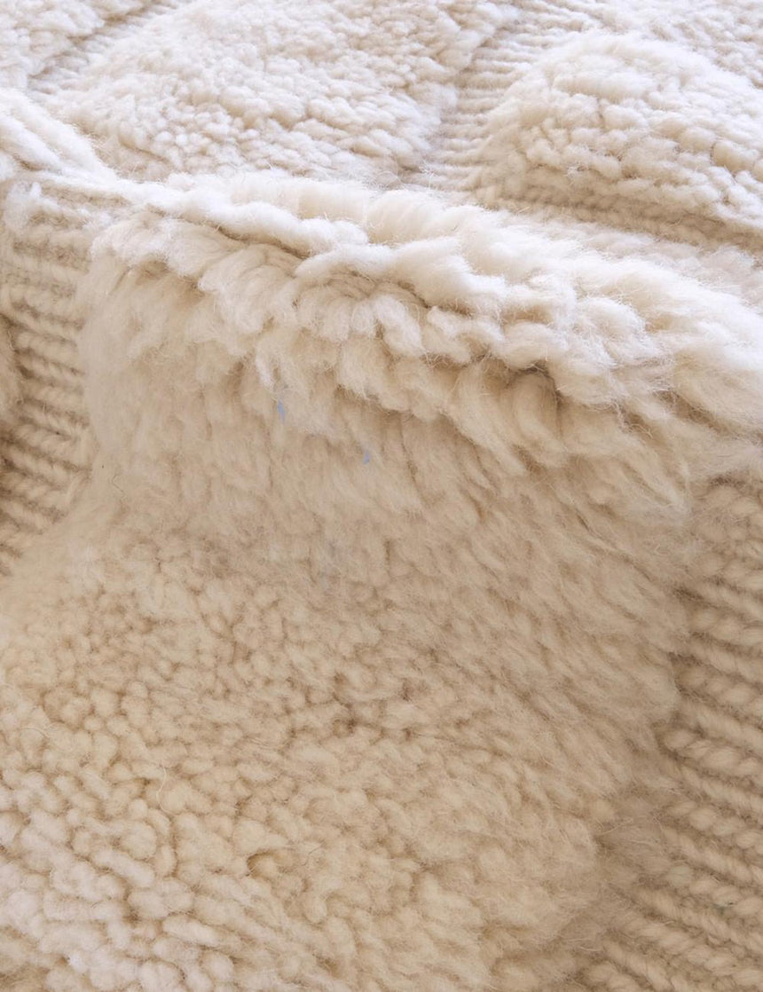 Tapis berbère d'exception tissage en relief en laine 211 x 333 cm - AFKliving