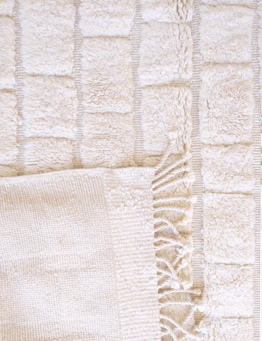 Tapis berbère d'exception tissage en relief en laine 211 x 333 cm - AFKliving