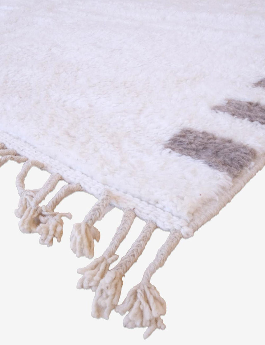 Tapis berbère élégant à bordures rayées en laine 250 x 350 cm - AFKliving