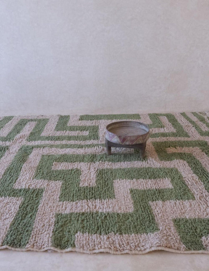 Tapis berbère élégant au motif labyrinthe en laine 250 x 305 cm - AFKliving