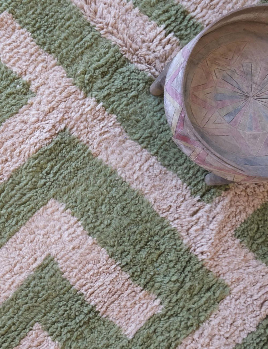 Tapis berbère élégant au motif labyrinthe en laine 250 x 305 cm - AFKliving