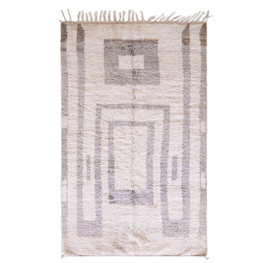 Tapis berbère élégant au style graphique unique en laine 162 x 266 cm - AFKliving