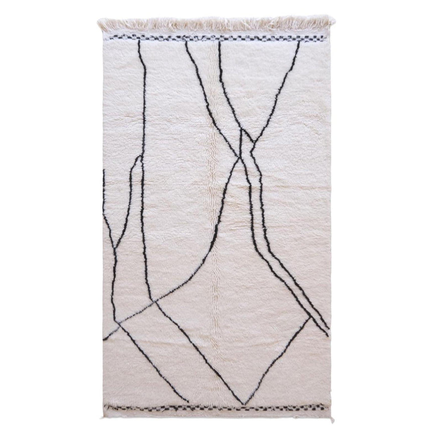 Tapis berbère élégant au style nord - africain en laine 165 x 265 cm - AFKliving