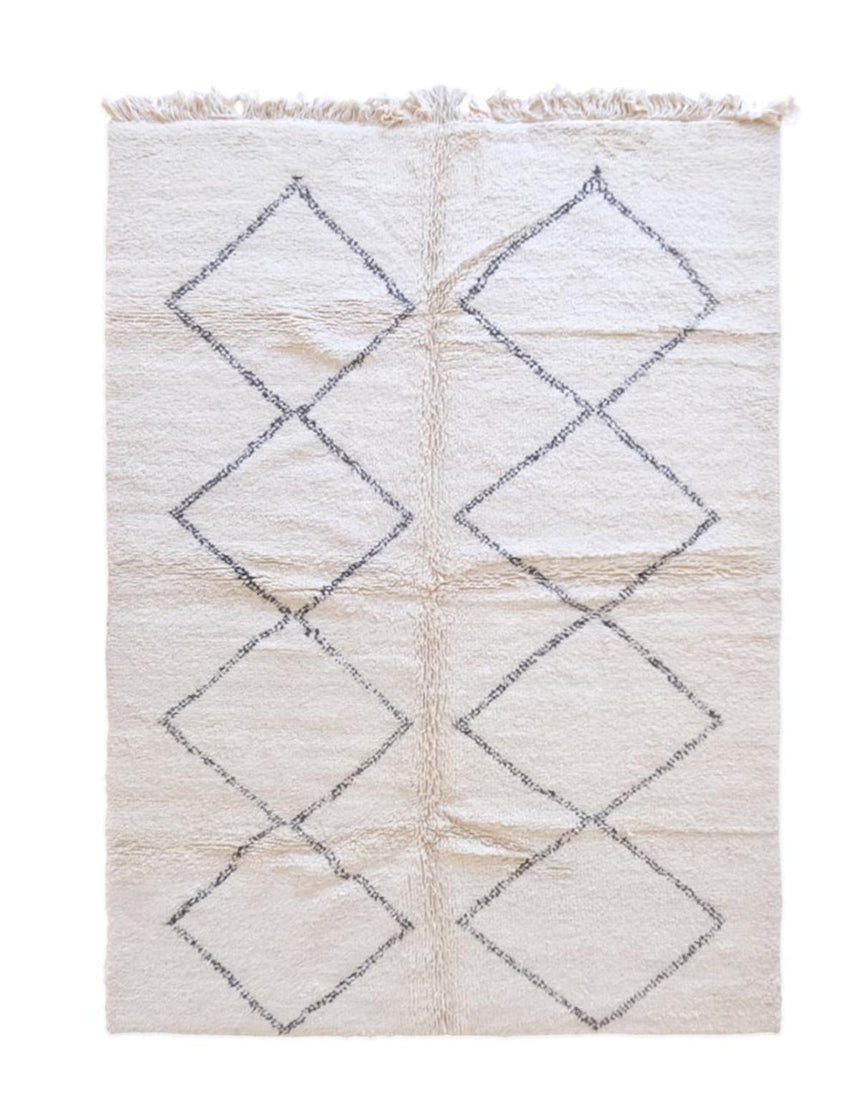 Tapis berbère élégant au style nord - africain en laine 207 x 283 cm - AFKliving
