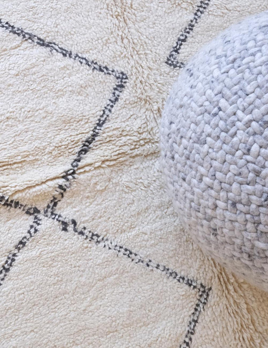 Tapis berbère élégant au style nord - africain en laine 207 x 283 cm - AFKliving