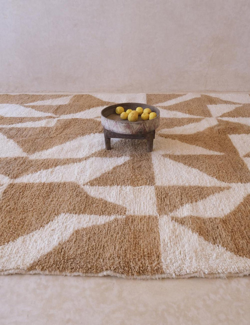 Tapis berbère élégant aux motifs géométriques en laine 245 x 346 cm - AFKliving