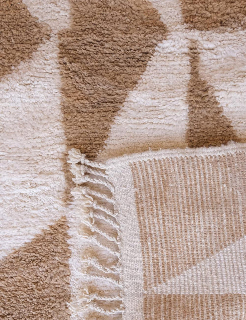 Tapis berbère élégant aux motifs géométriques en laine 245 x 346 cm - AFKliving