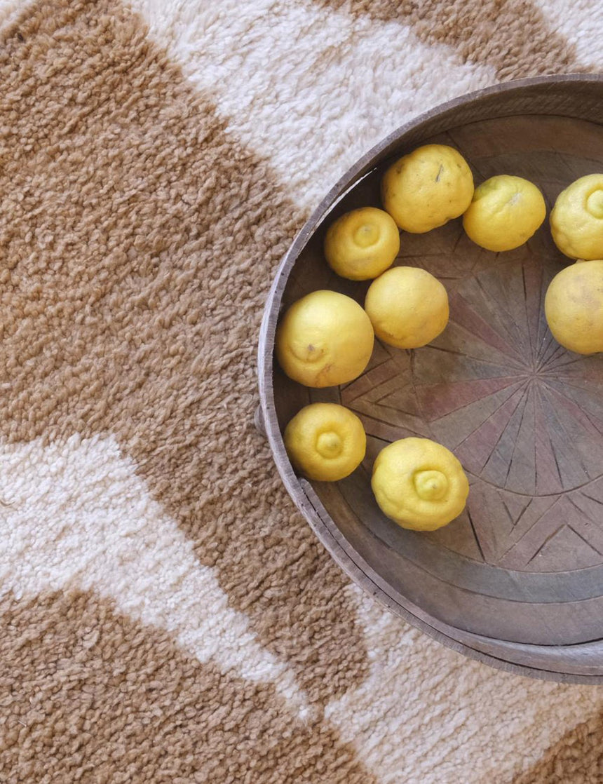 Tapis berbère élégant aux motifs géométriques en laine 245 x 346 cm - AFKliving