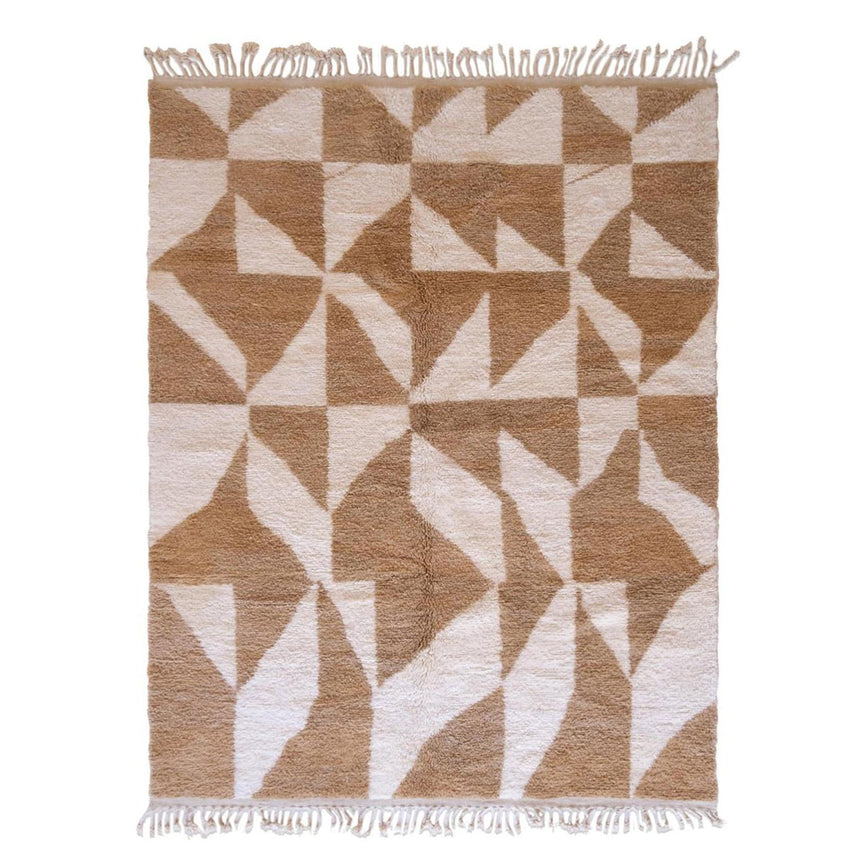 Tapis berbère élégant aux motifs géométriques en laine 245 x 346 cm - AFKliving