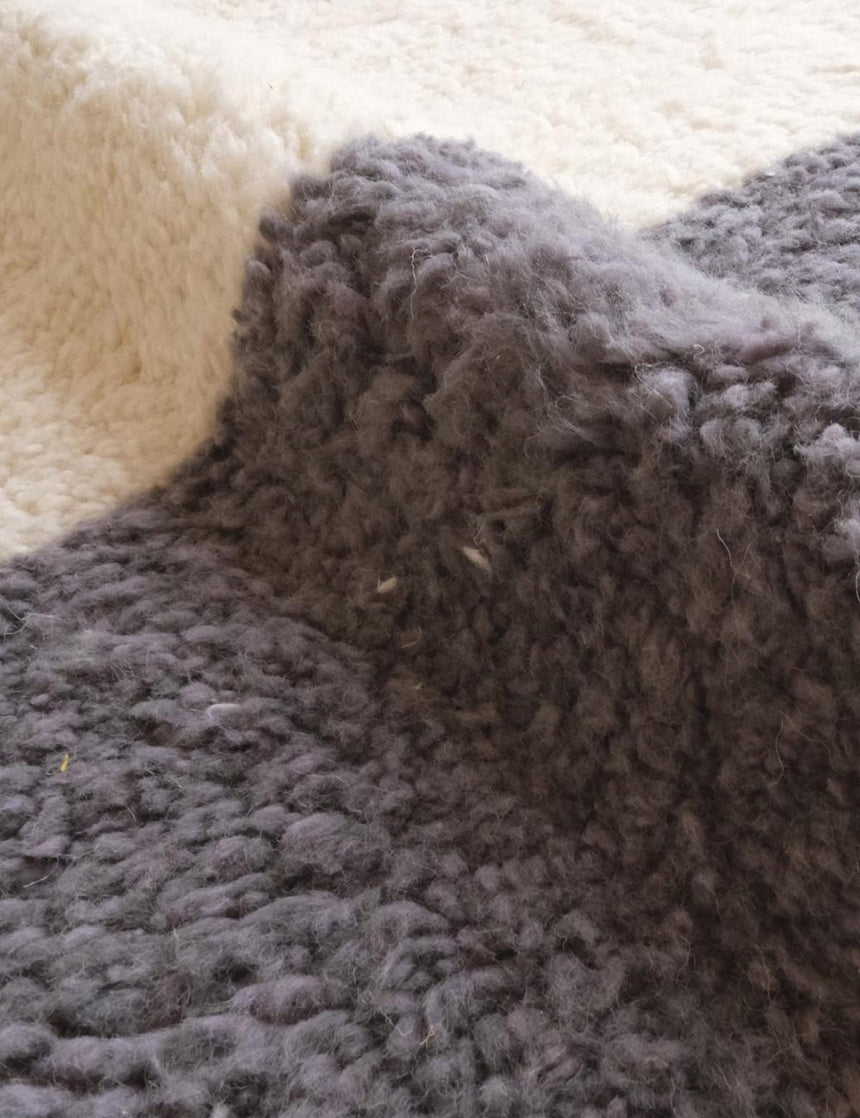 Tapis berbère élégant bordures bicolores laine 303 x 412 cm - AFKliving