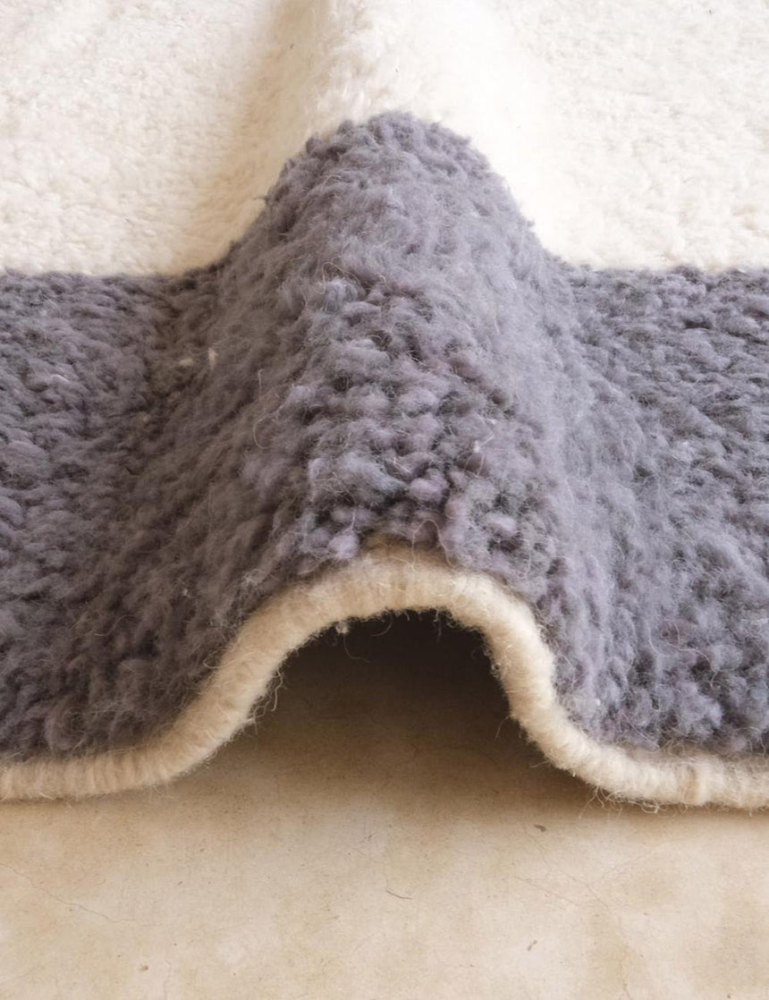 Tapis berbère élégant bordures bicolores laine 303 x 412 cm - AFKliving