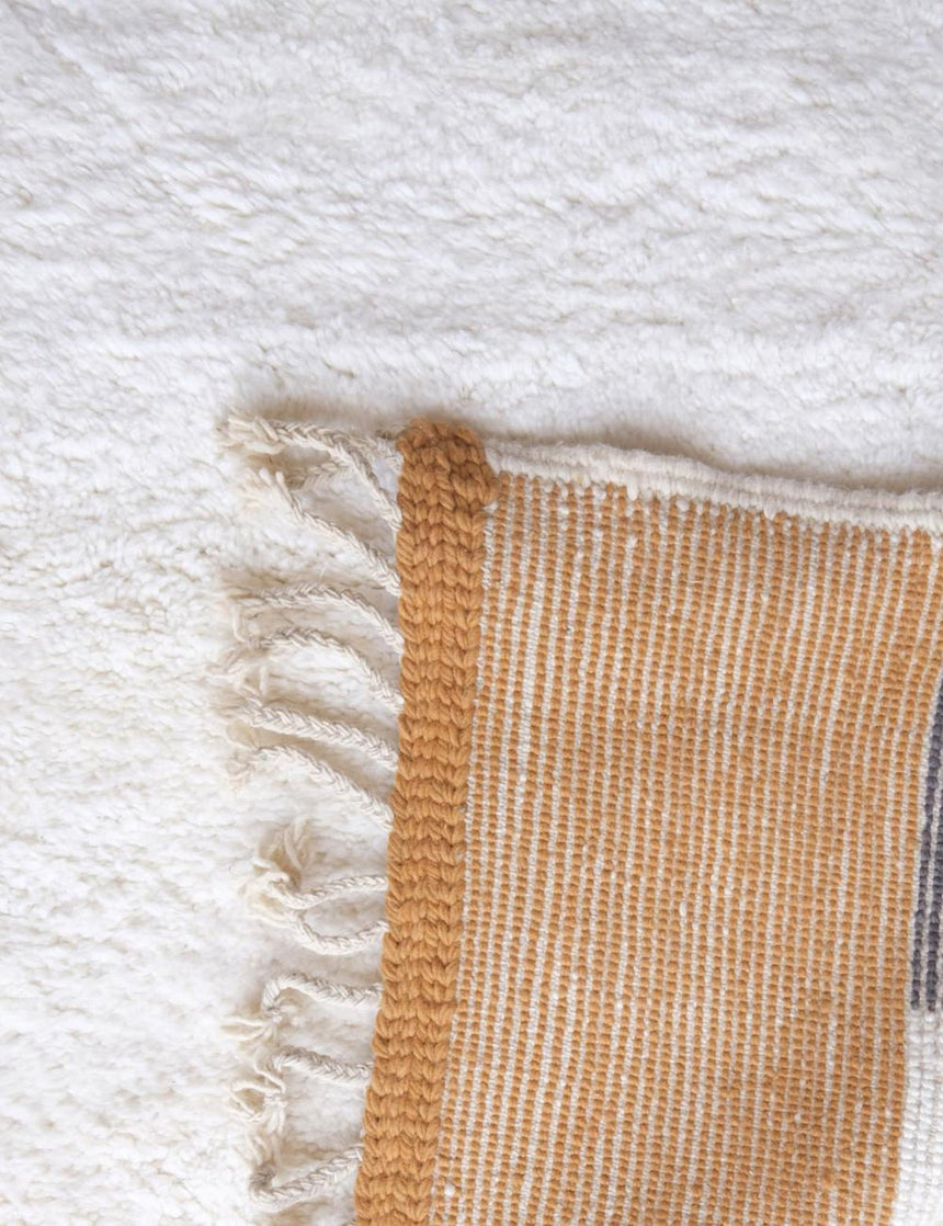 Tapis berbère élégant bordures bicolores laine 303 x 412 cm - AFKliving