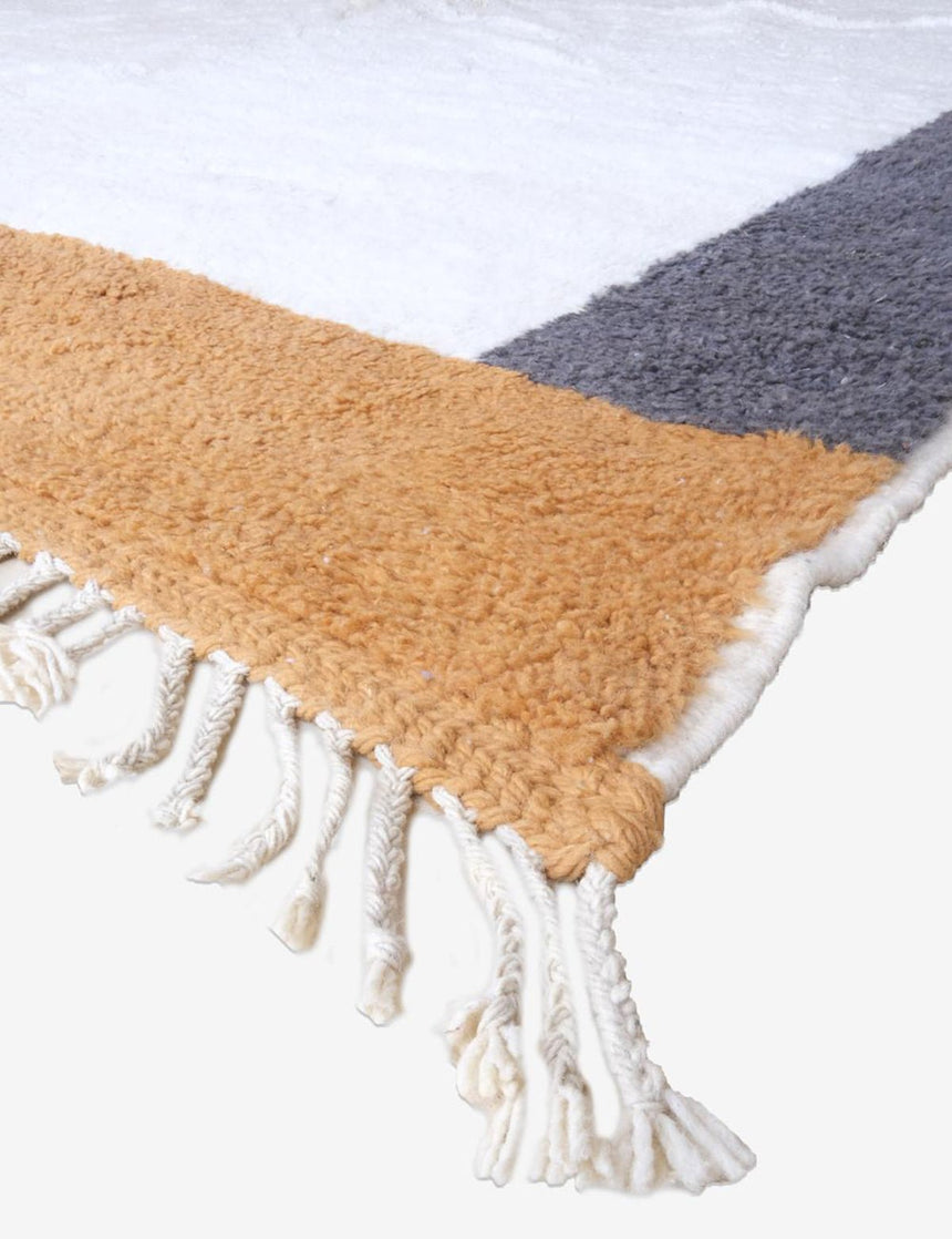 Tapis berbère élégant bordures bicolores laine 303 x 412 cm - AFKliving
