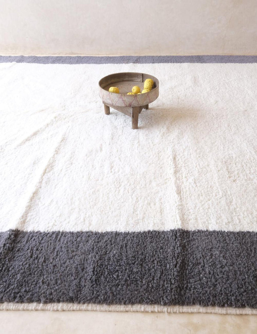 Tapis berbère élégant bordures bicolores laine 303 x 412 cm - AFKliving