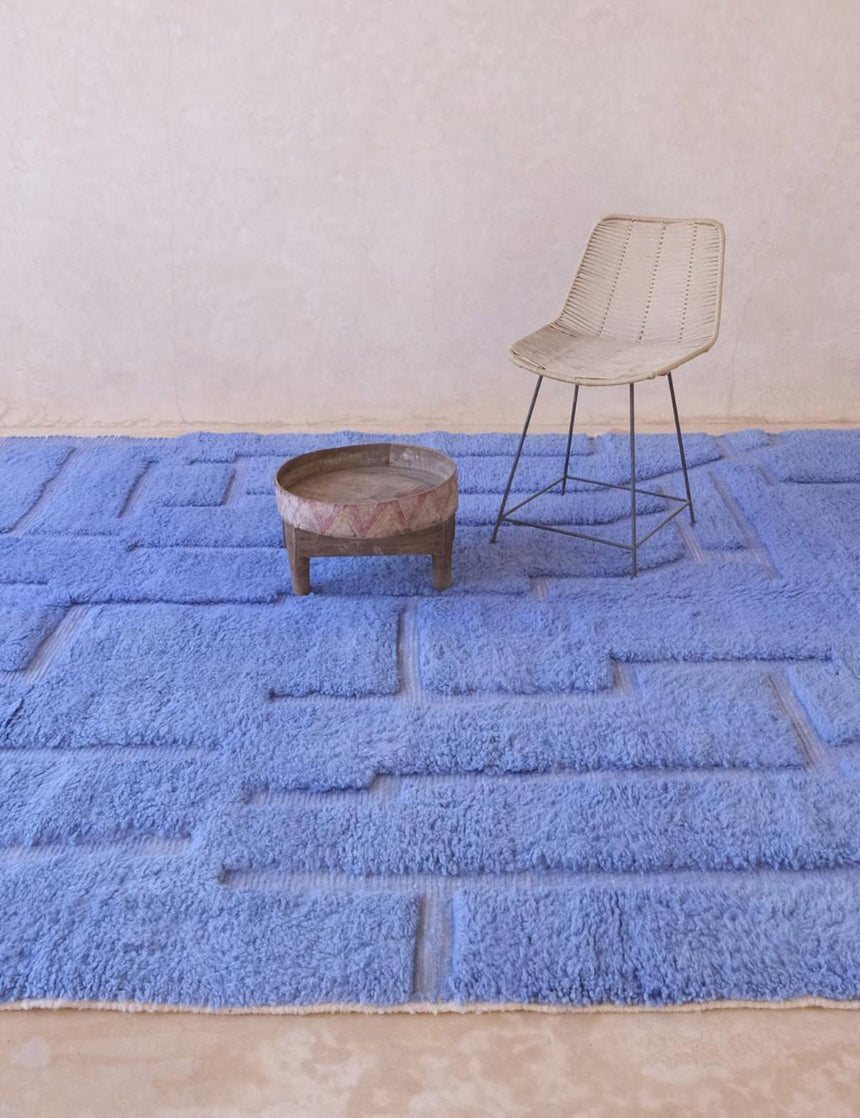 Tapis berbère élégant tissage en relief en laine 243 x 350 cm - AFKliving