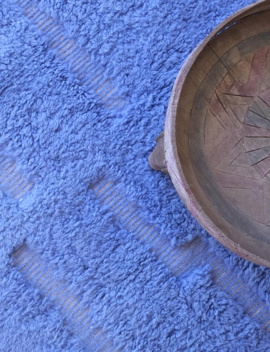 Tapis berbère élégant tissage en relief en laine 243 x 350 cm - AFKliving