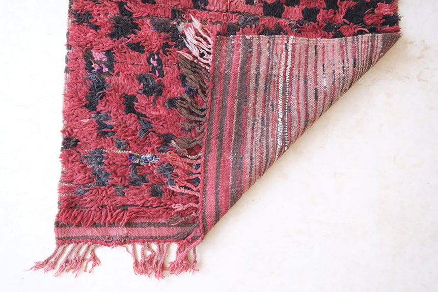 Tapis Berbere en laine abstrait vintage 93 x 186 cm - AFKliving