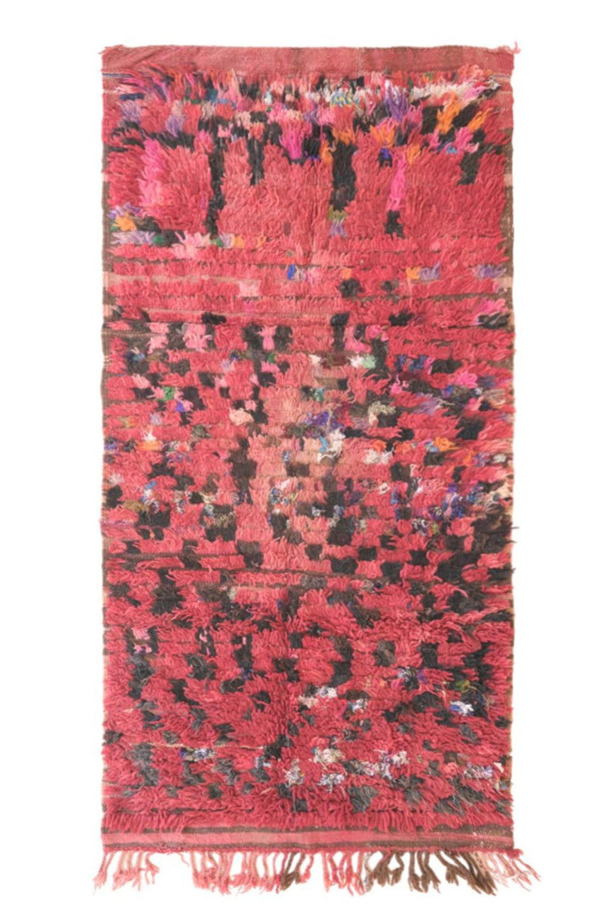 Tapis Berbere en laine abstrait vintage 93 x 186 cm - AFKliving