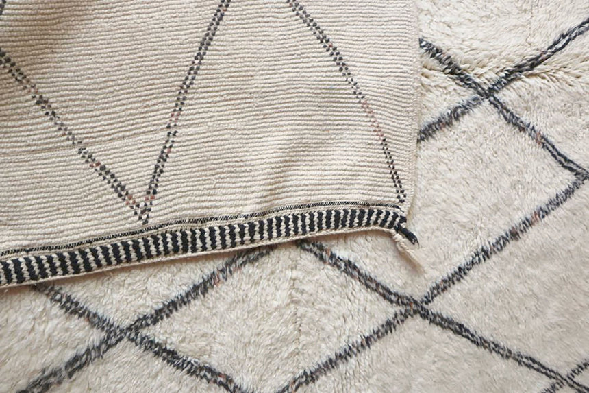 Tapis Berbere en laine beige 168 x 223 cm - AFKliving