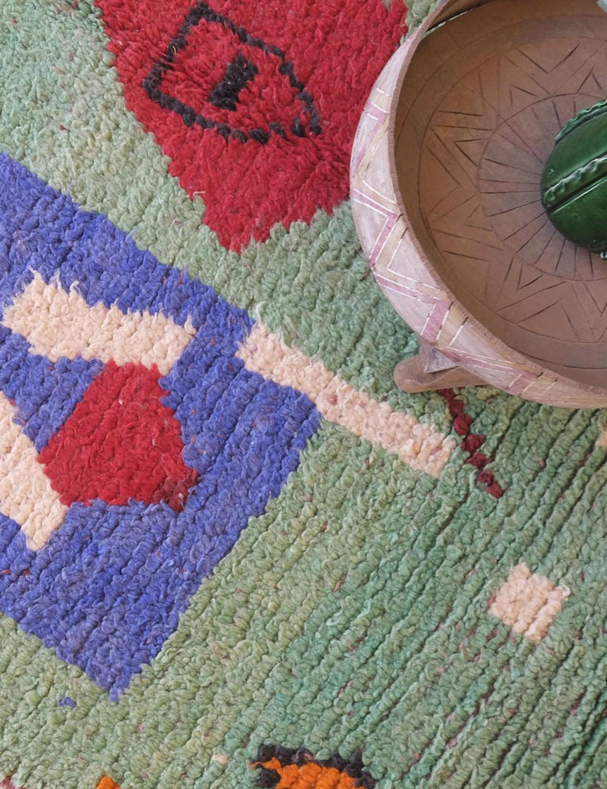 Tapis berbère en laine Boujad coloré 167 x 278 cm - AFKliving