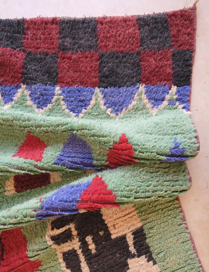Tapis berbère en laine Boujad coloré 167 x 278 cm - AFKliving