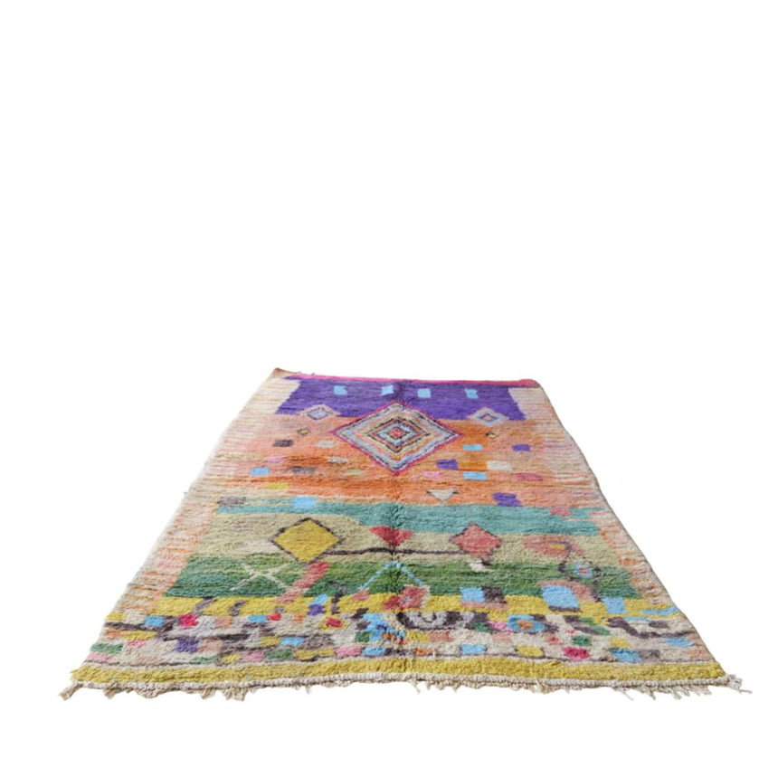 Tapis Berbere en laine Boujad coloré moderne 155 x 254 cm - AFKliving