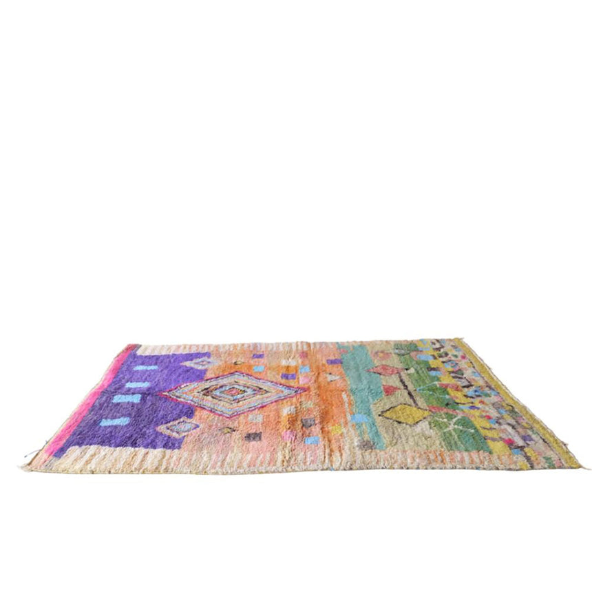 Tapis Berbere en laine Boujad coloré moderne 155 x 254 cm - AFKliving