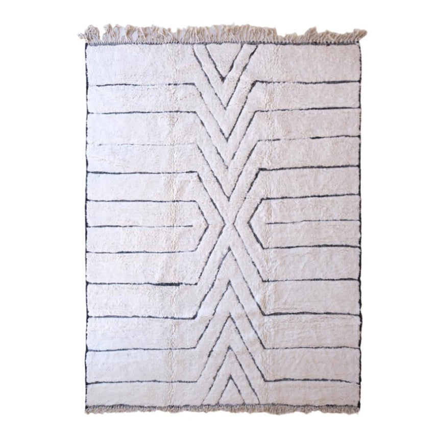 Tapis Berbere en laine texturée Beni Ourain 304 x 389 cm - AFKliving