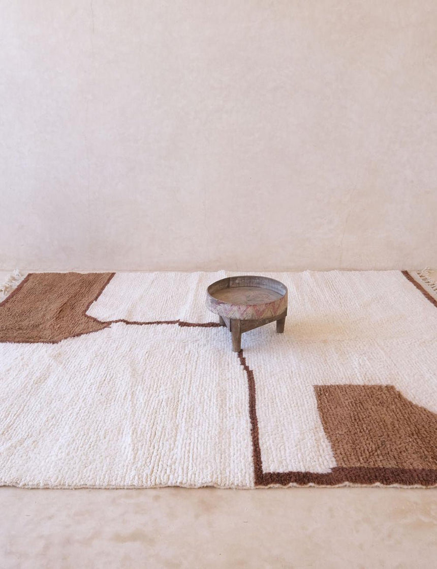 Tapis berbère épuré pour intérieur moderne en laine 215 x 275 cm - AFKliving