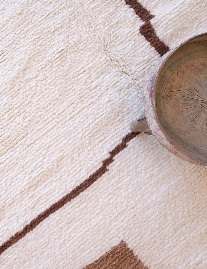 Tapis berbère épuré pour intérieur moderne en laine 215 x 275 cm - AFKliving