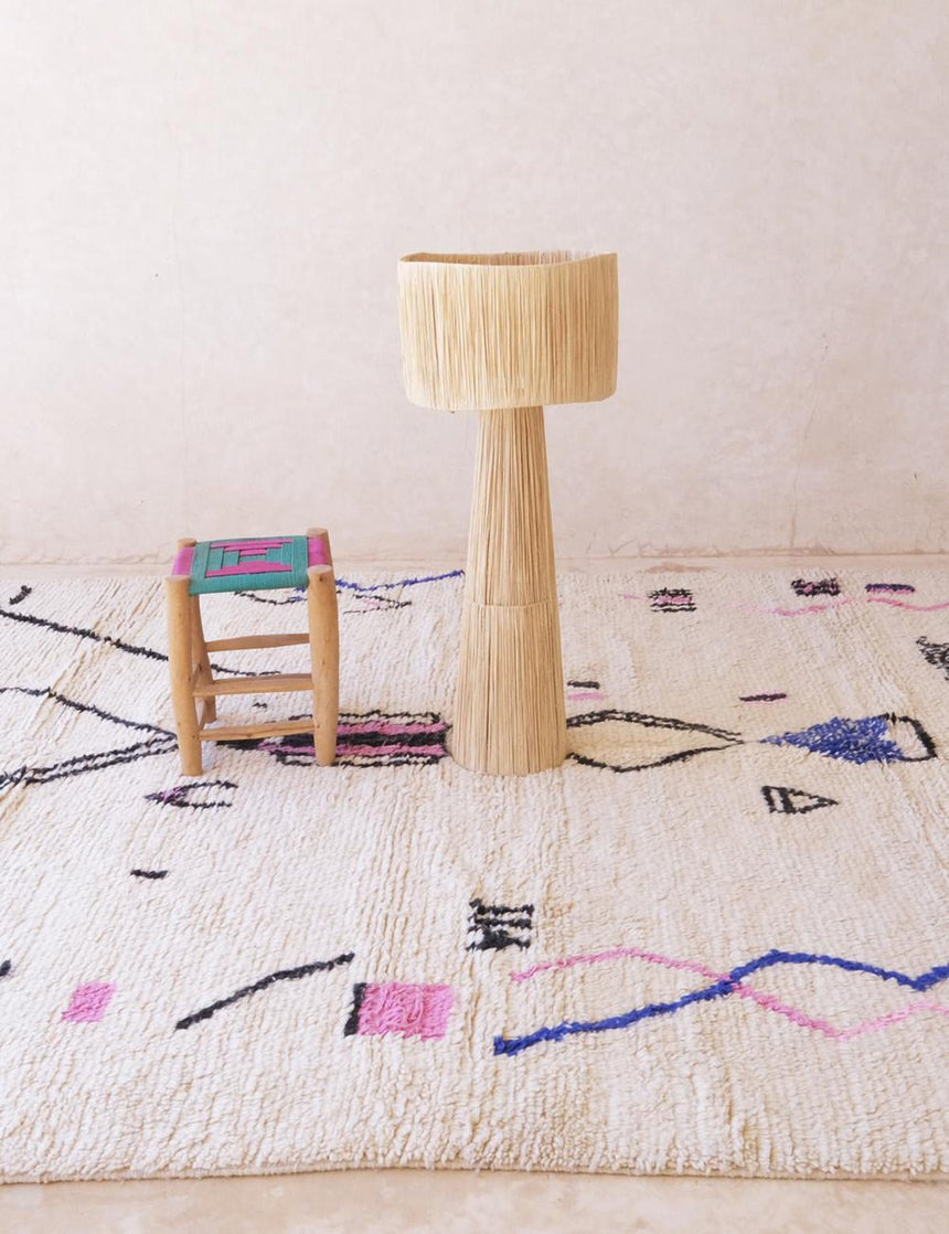 Tapis berbère ethnique chic au design coloré en laine 245 x 352 cm - AFKliving