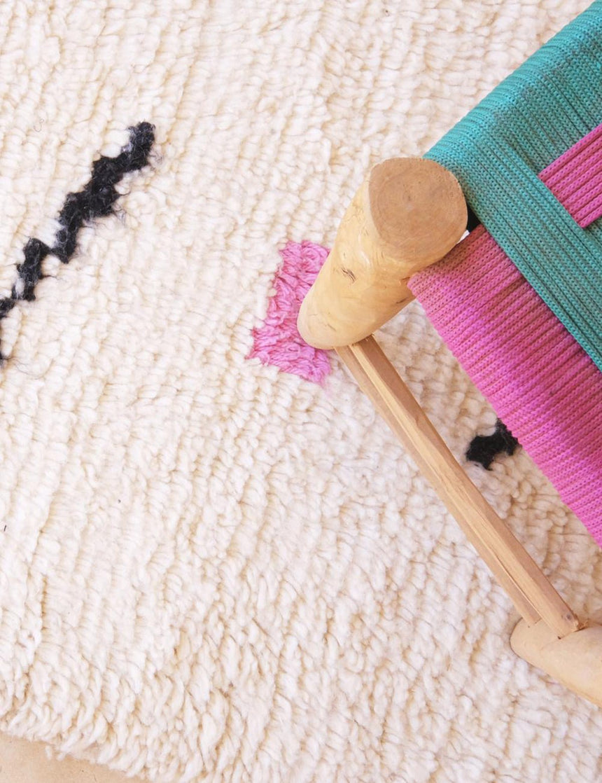 Tapis berbère ethnique chic au design coloré en laine 245 x 352 cm - AFKliving