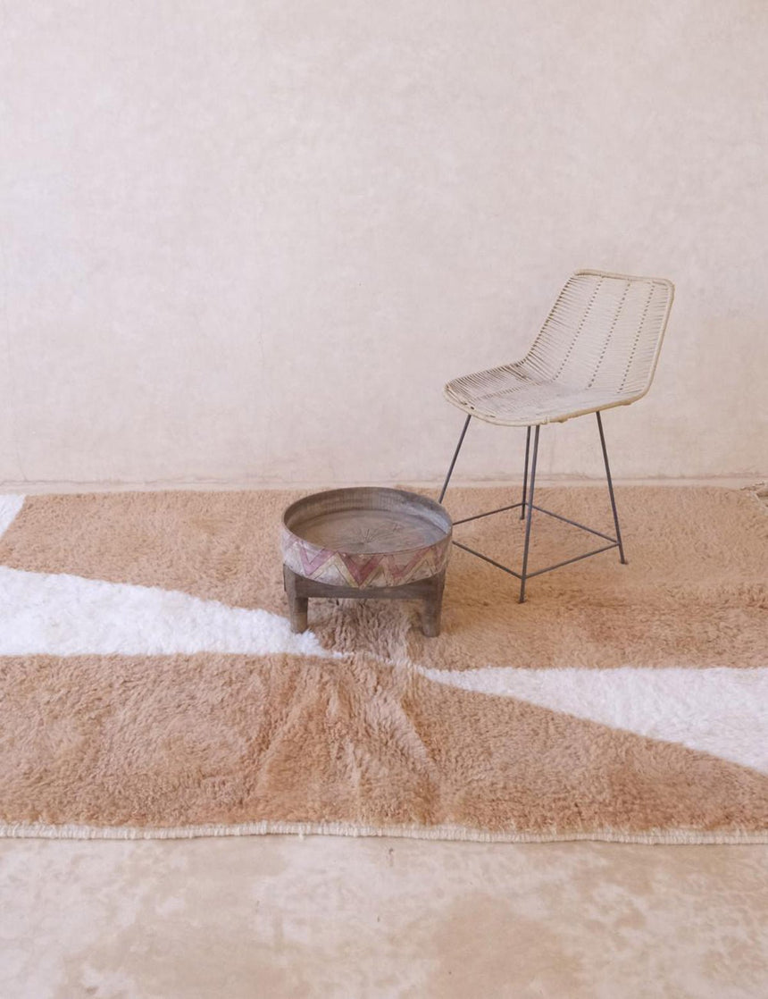 Tapis berbère ethnique chic au design épuré en laine 165 x 267 cm - AFKliving