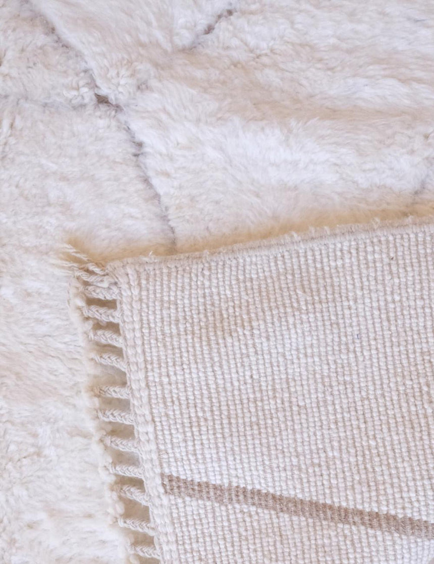 Tapis berbère ethnique chic au design épuré en laine 208 x 292 cm - AFKliving