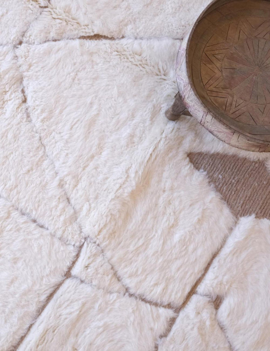 Tapis berbère ethnique chic au design épuré en laine 208 x 292 cm - AFKliving