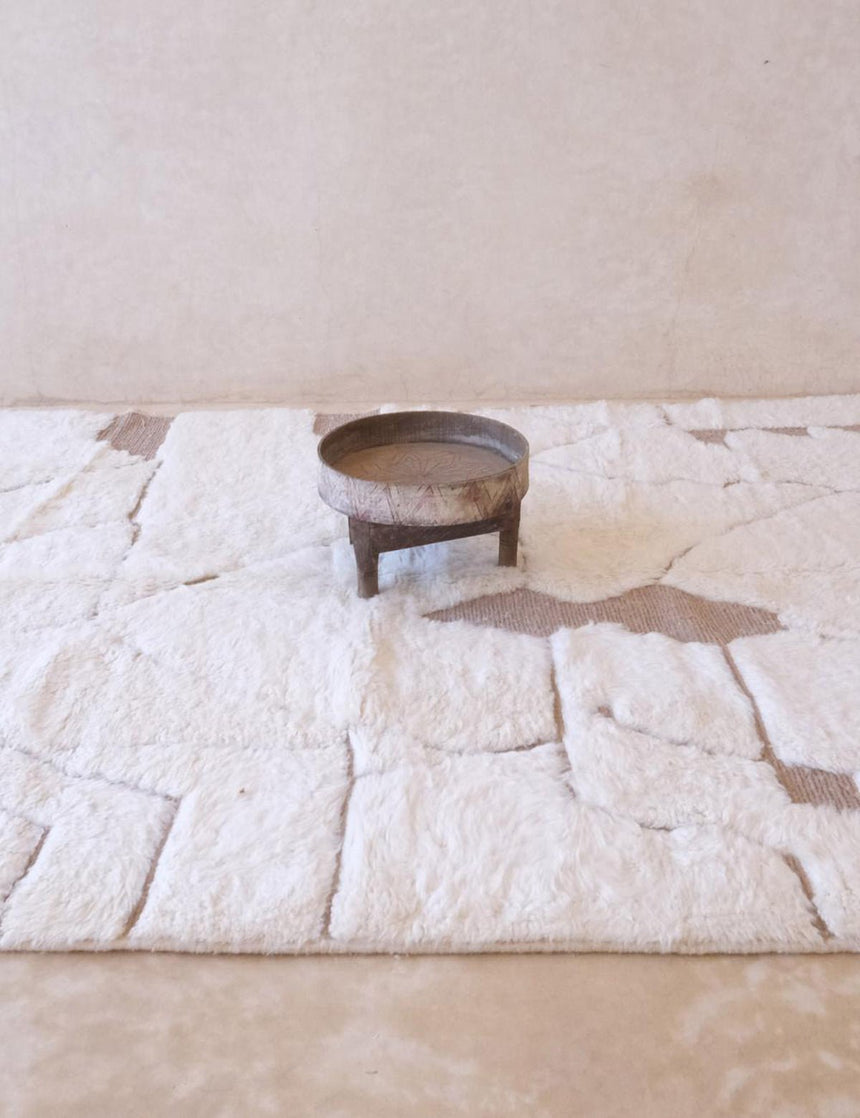 Tapis berbère ethnique chic au design épuré en laine 208 x 292 cm - AFKliving