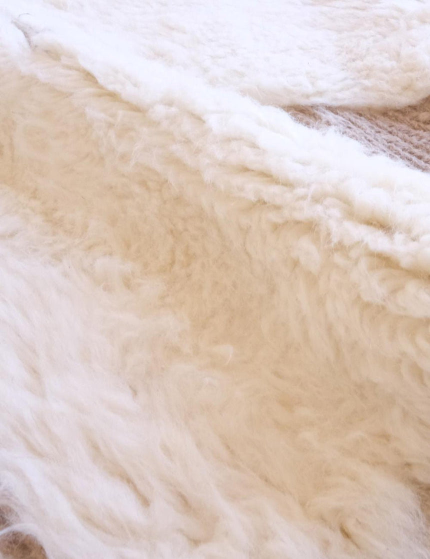 Tapis berbère ethnique chic au design épuré en laine 208 x 292 cm - AFKliving