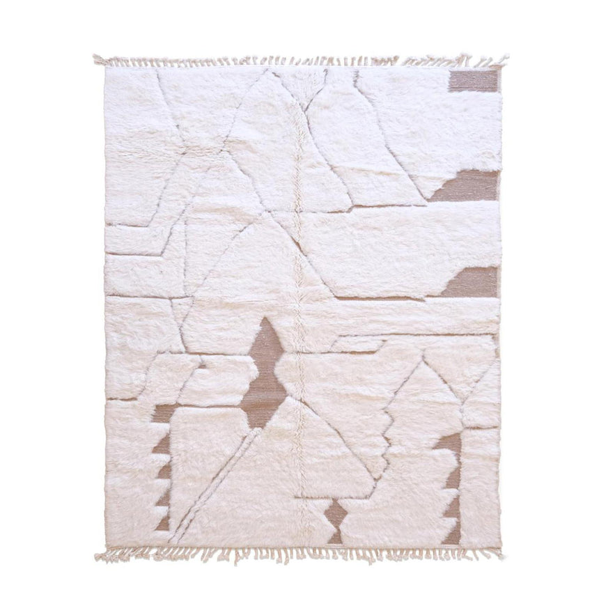 Tapis berbère ethnique chic au design épuré en laine 208 x 292 cm - AFKliving