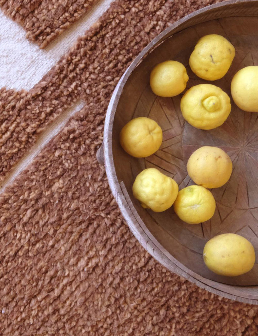 Tapis berbère ethnique chic au design épuré en laine 220 x 283 cm - AFKliving