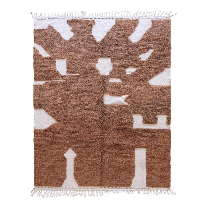 Tapis berbère ethnique chic au design épuré en laine 220 x 283 cm - AFKliving