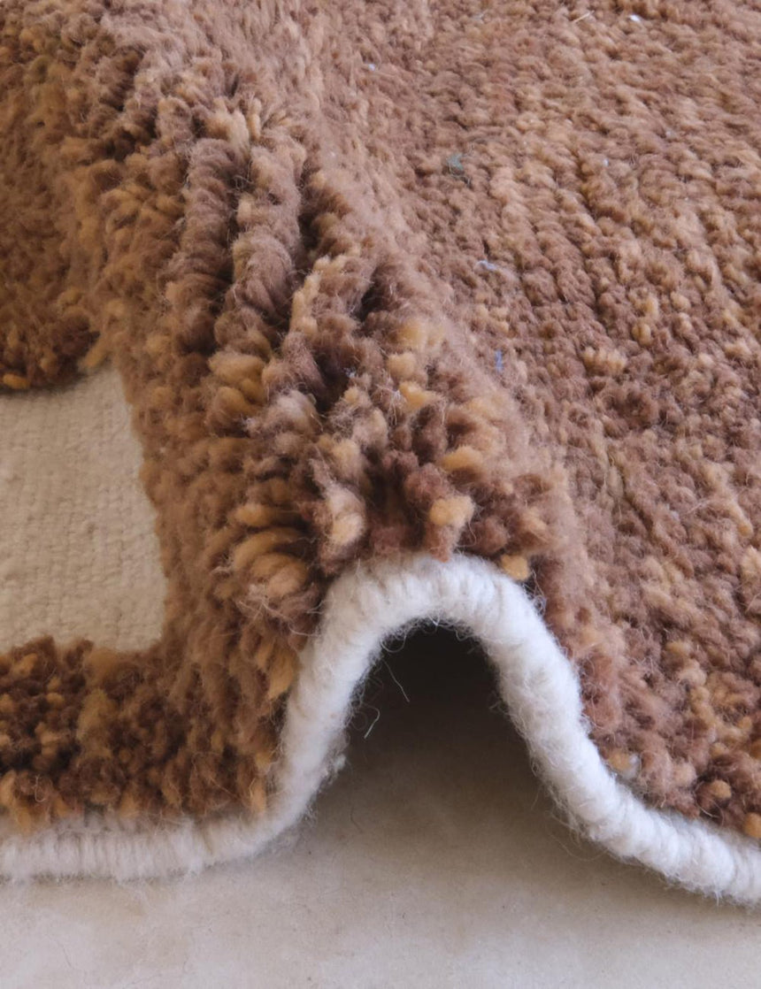 Tapis berbère ethnique chic au design épuré en laine 220 x 283 cm - AFKliving