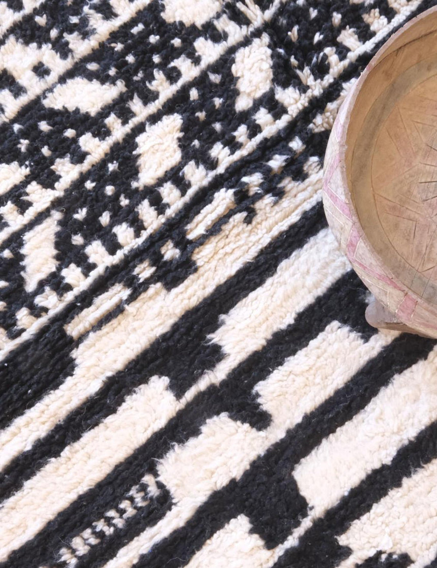 Tapis berbère ethnique chic au design ethnique en laine 184 x 267 cm - AFKliving