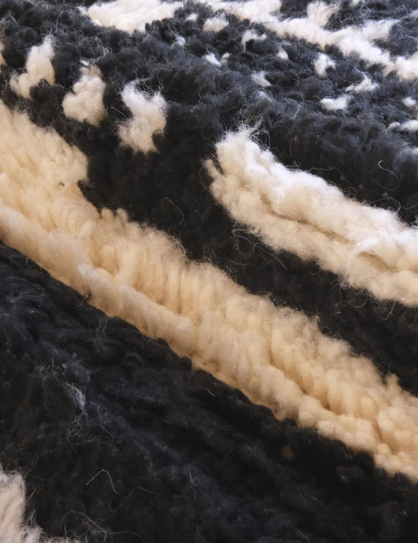 Tapis berbère ethnique chic au design ethnique en laine 184 x 267 cm - AFKliving