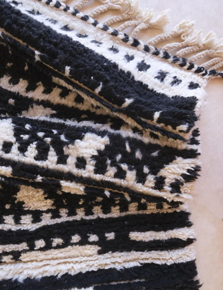 Tapis berbère ethnique chic au design ethnique en laine 184 x 267 cm - AFKliving