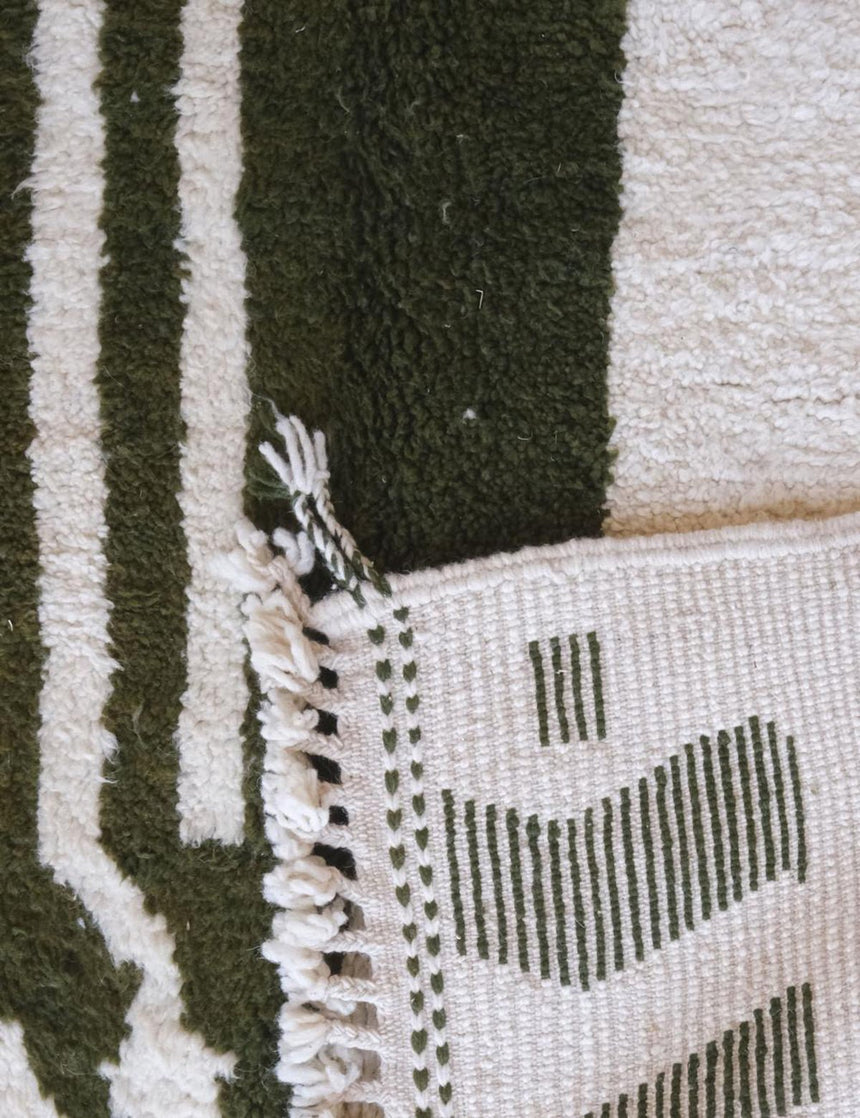 Tapis berbère ethnique chic au design unique en laine 156 x 251 cm - AFKliving