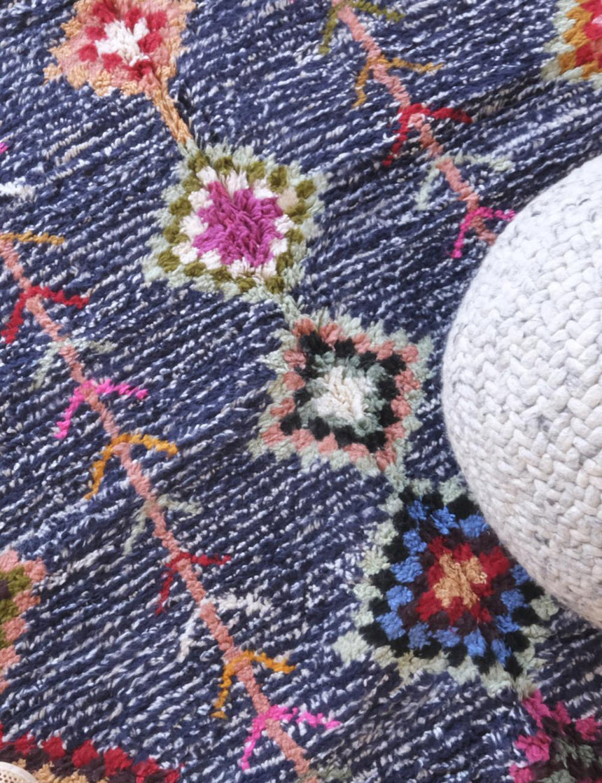 Tapis berbère ethnique chic noué main en laine 227 x 270 cm - AFKliving