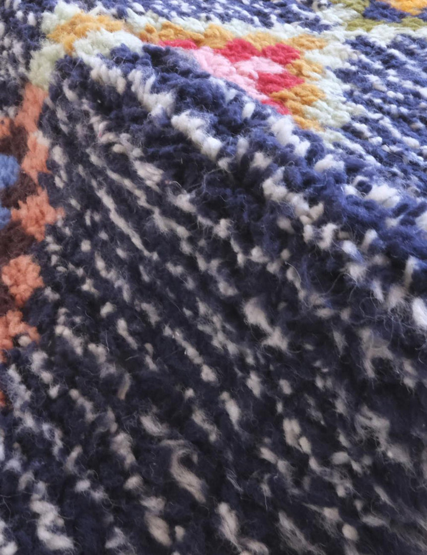 Tapis berbère ethnique chic noué main en laine 227 x 270 cm - AFKliving