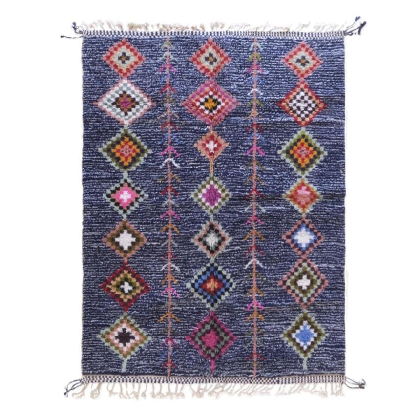 Tapis berbère ethnique chic noué main en laine - AFKliving
