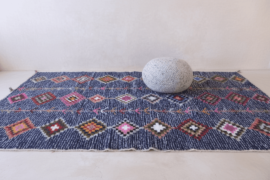 Tapis berbère ethnique chic noué main en laine - AFKliving